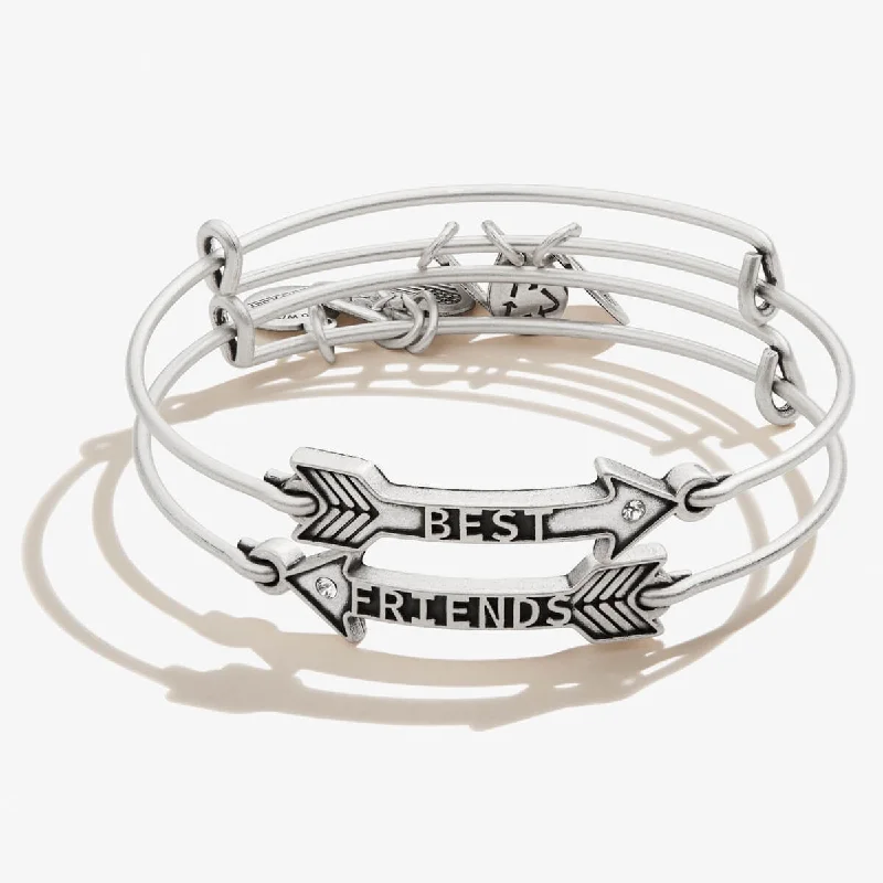 Best Friends Arrow Charm Bangles, Set of 2