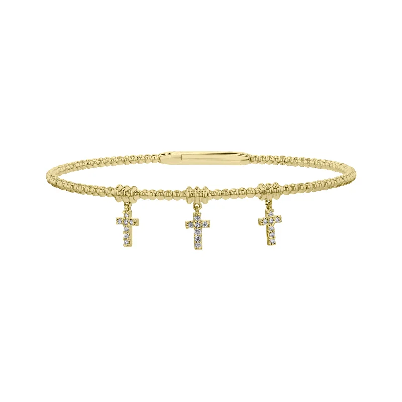 Blessed Trinity Cross Diamond Bangle