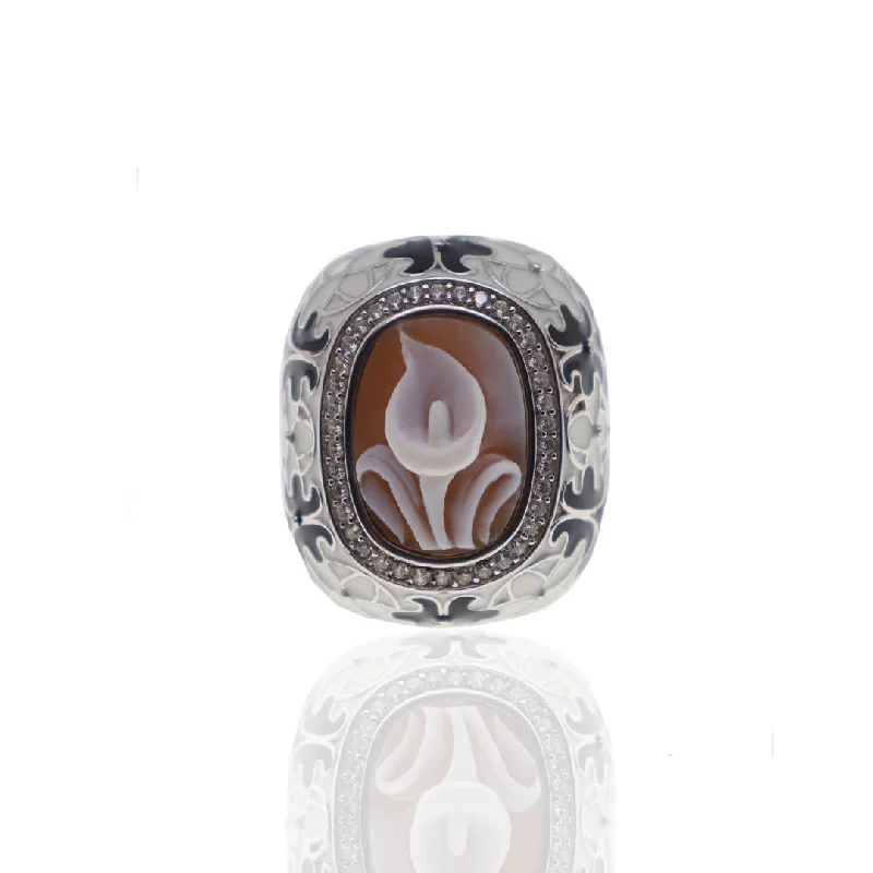 Calla Lily Cameo Ring