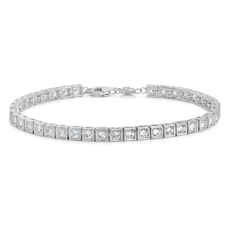 Christina Square CZ Tennis Bracelet