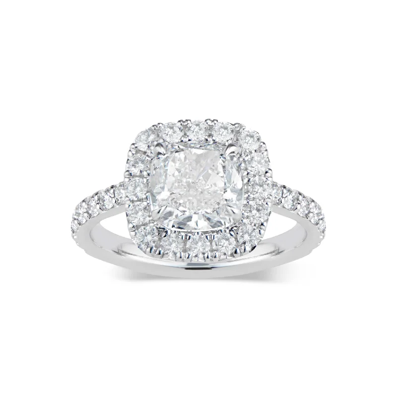 Cushion Halo Diamond Classic Engagement Ring