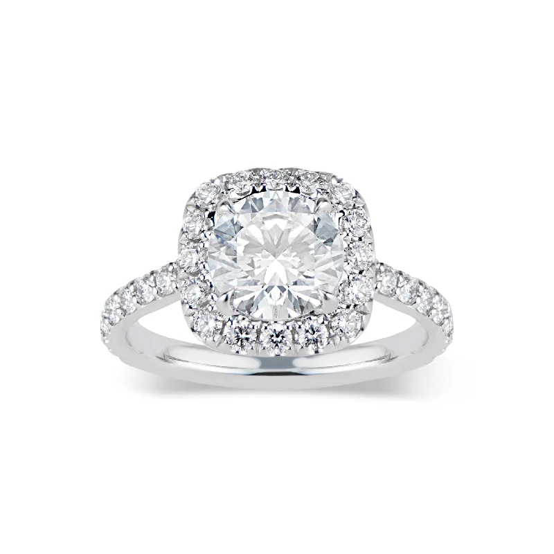 Cushion Halo Diamond Timeless Engagement Ring