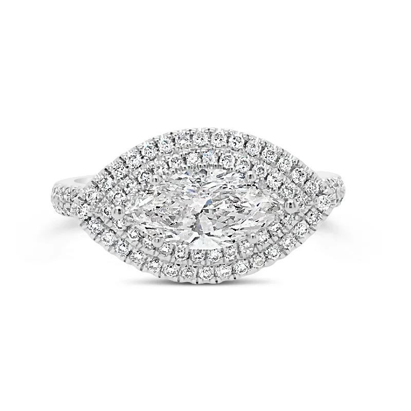 Diamond Marquise Engagement Ring