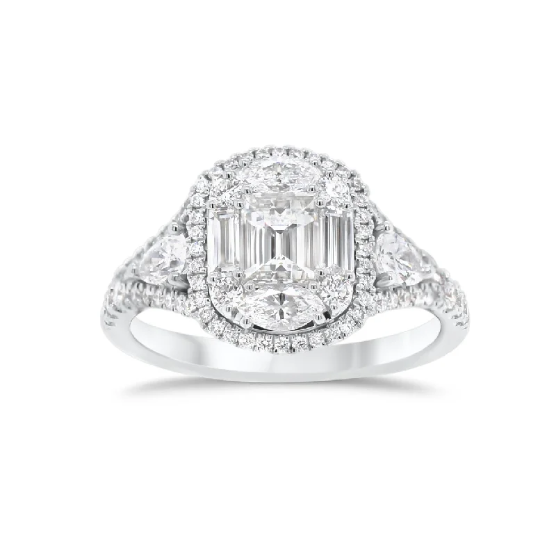 Diamond Mixed Cuts Engagement Ring