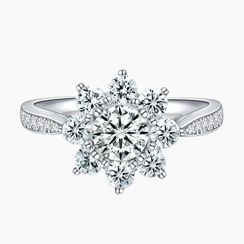 Snowflake Ring in 925 Sterling Silver