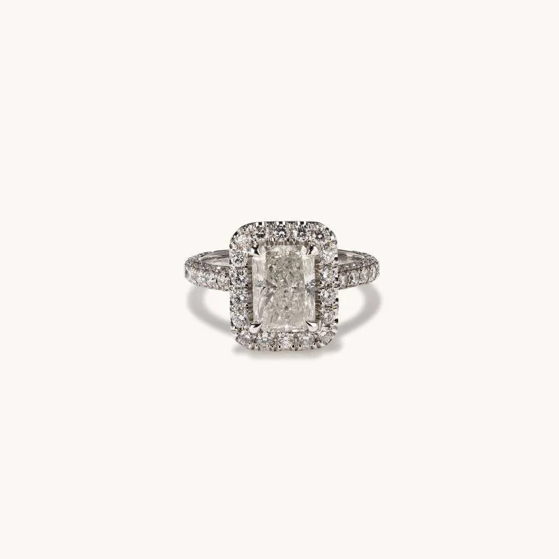 2.05 Radiant Natural Diamond Engagement Ring