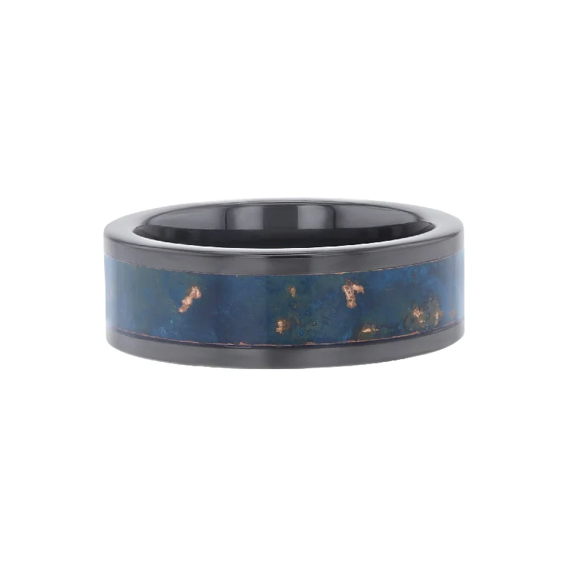 Erebus Copper & Black Ceramic Wedding Ring