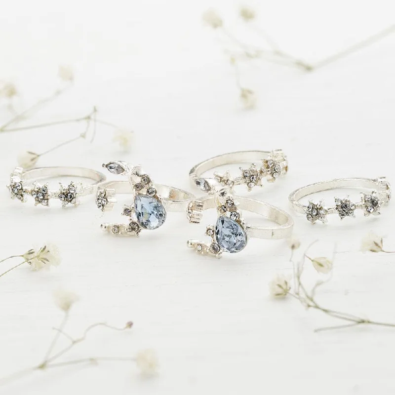 Lunar & Stars Bliss Ring Set