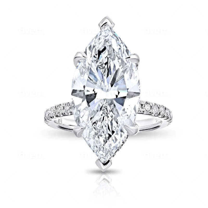 Marquise Shape Cut Diamond Ring, 8.01 CT