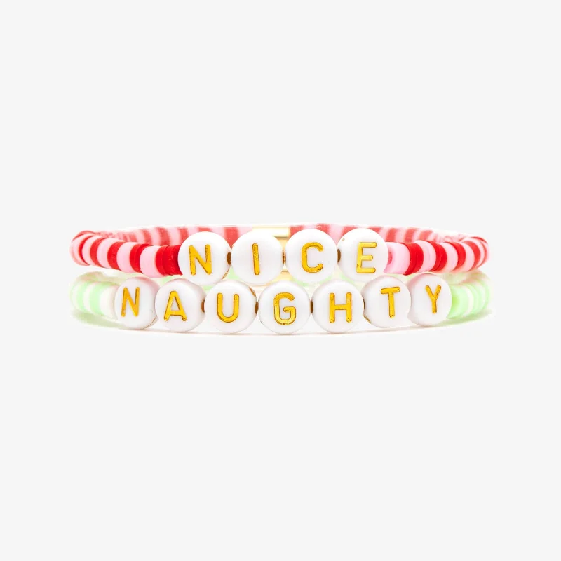 Naughty or Nice Stretch Bracelet Set