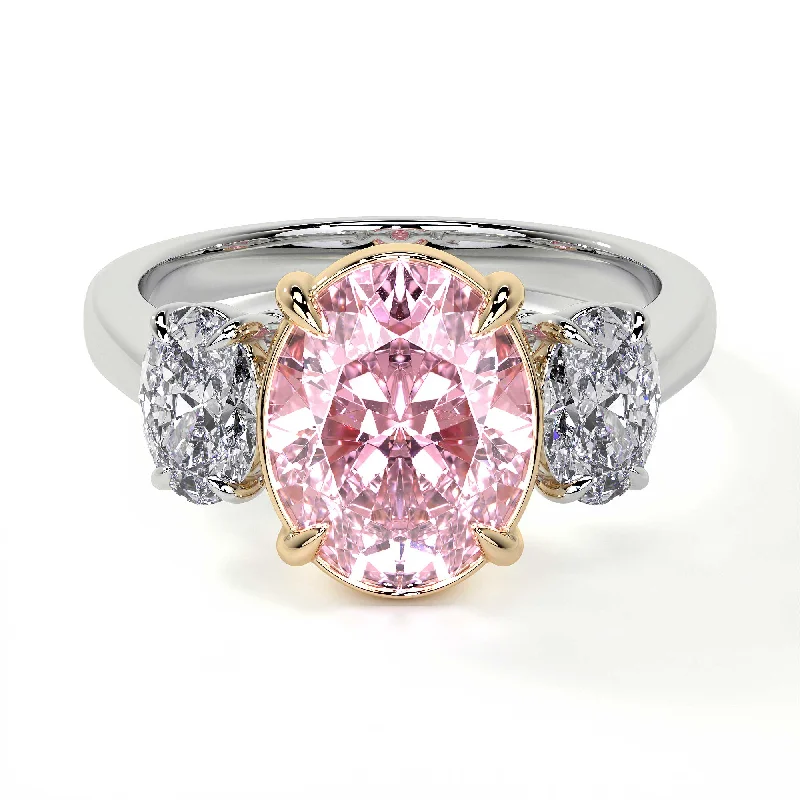 Oval Pink Diamond Ring