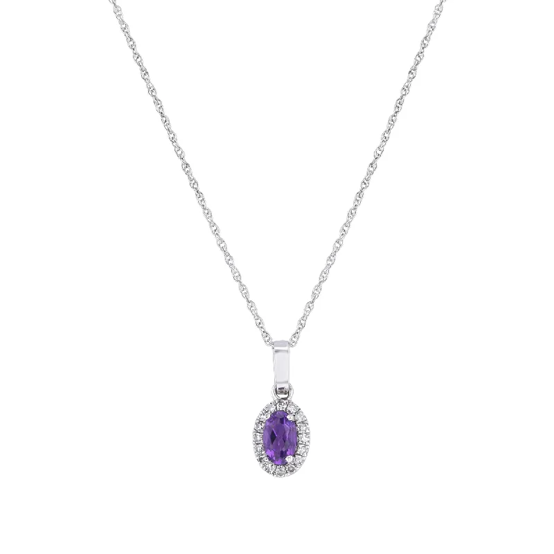 Popsicle Amethyst & Diamond Necklace