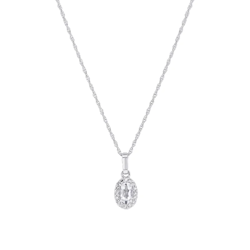 Popsicle White Topaz & Diamond Necklace