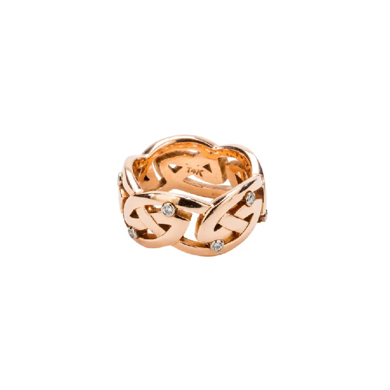 14k Rose Gold and Diamond 'Gowan' Ring