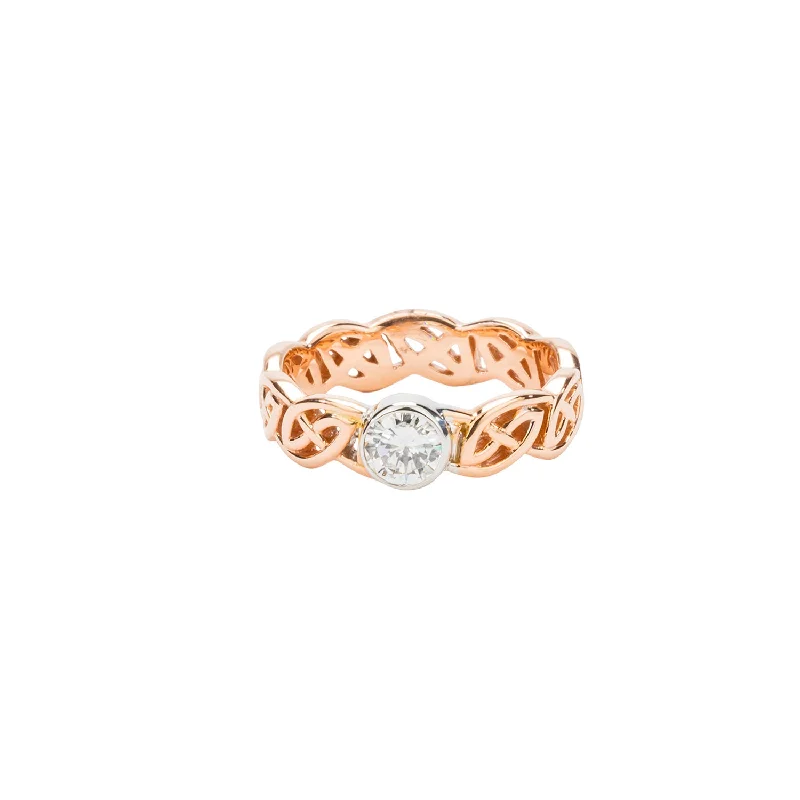 14k Rose Gold and Diamond Eternity Knot 'Lomond' Ring