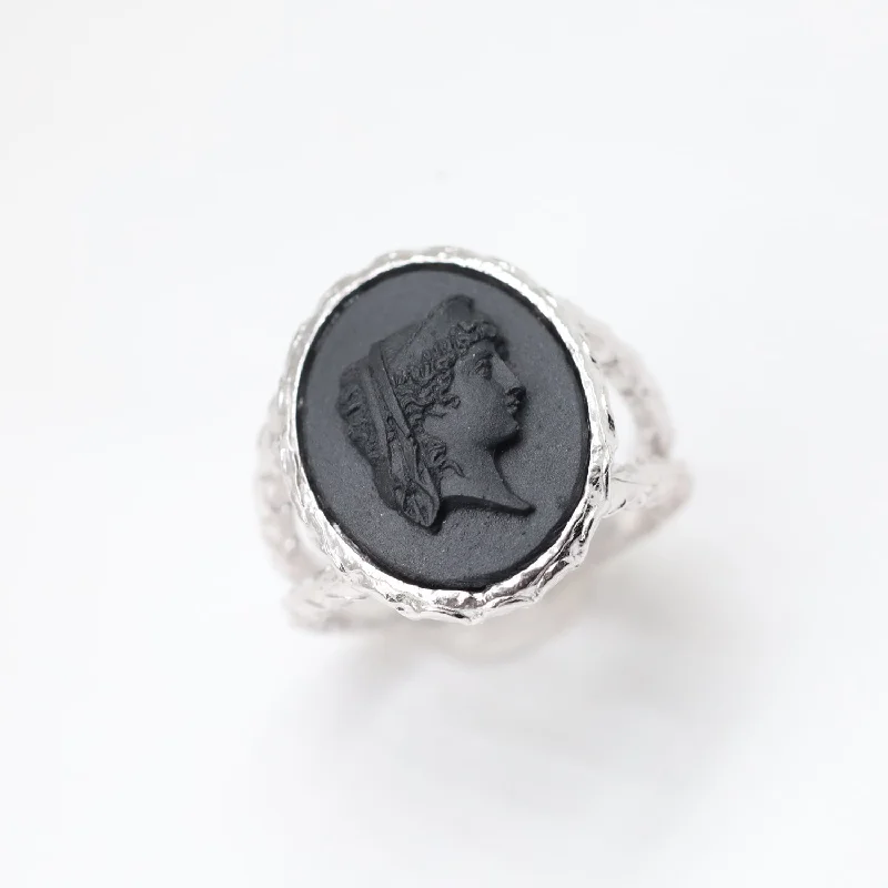 Profile of Women in Ancient Rome Cameo Ring