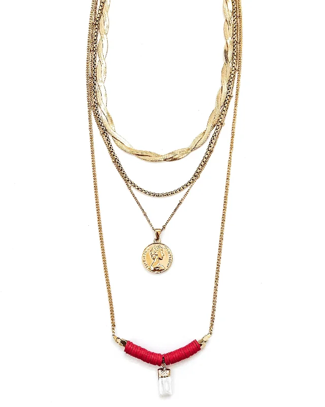 Queen Layered Necklace Set