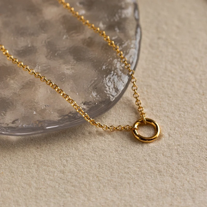 Rolo Circle Charm Necklace