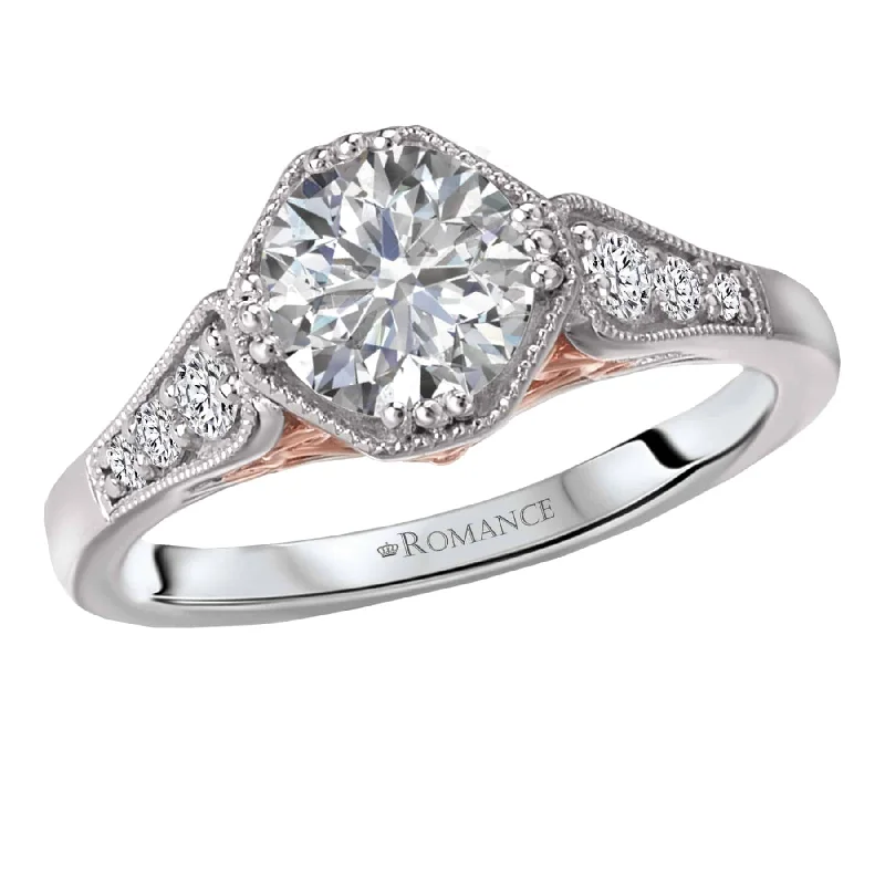 Romance Octagonal Halo Engagement Ring