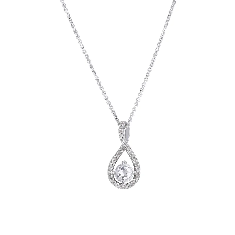 Silver Limitless White Topaz & Diamond Necklace