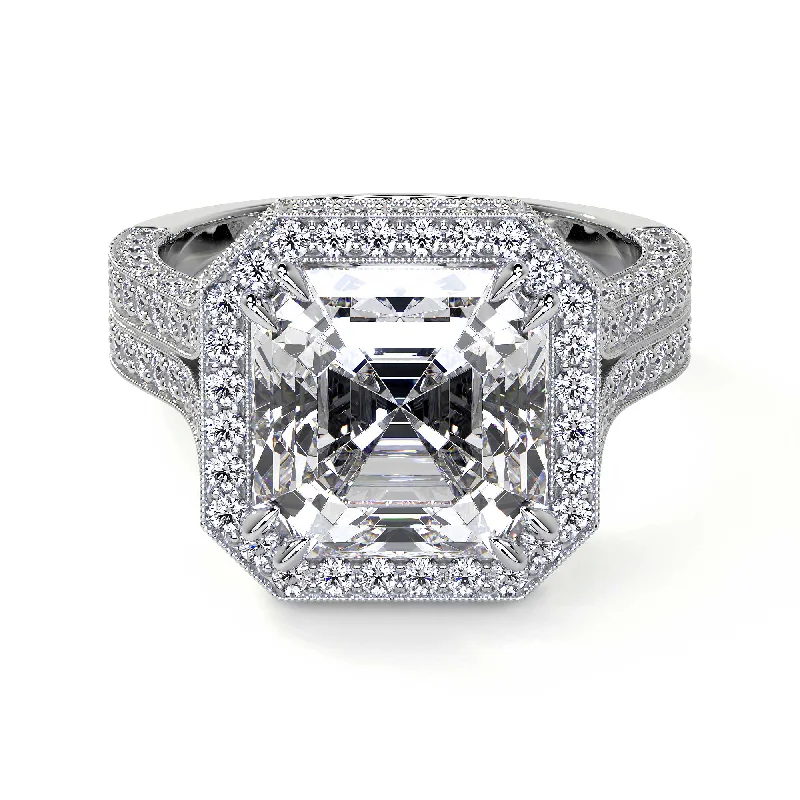 Square Emerald Cut Diamond Ring, 4 CT