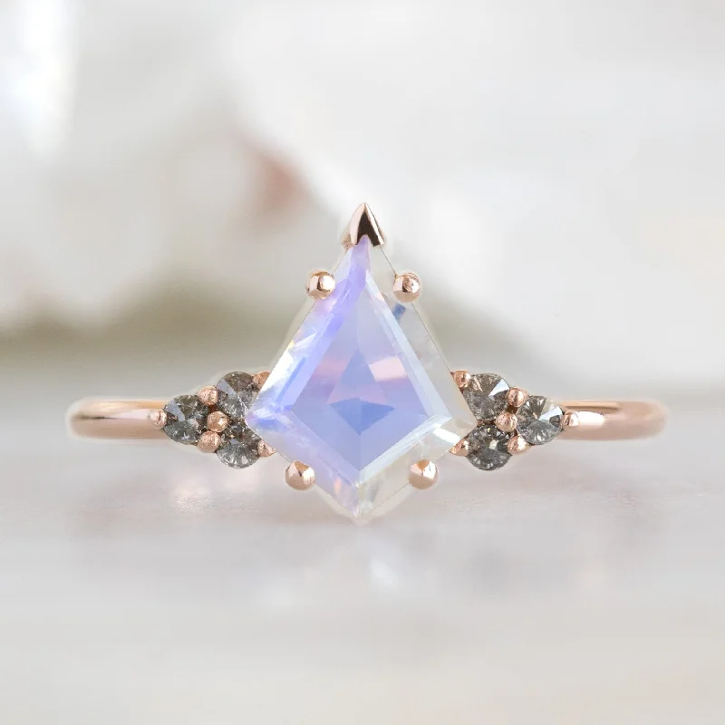 The Ivy Ring | 0.96ct Kite Moonstone in 14K Rose Gold