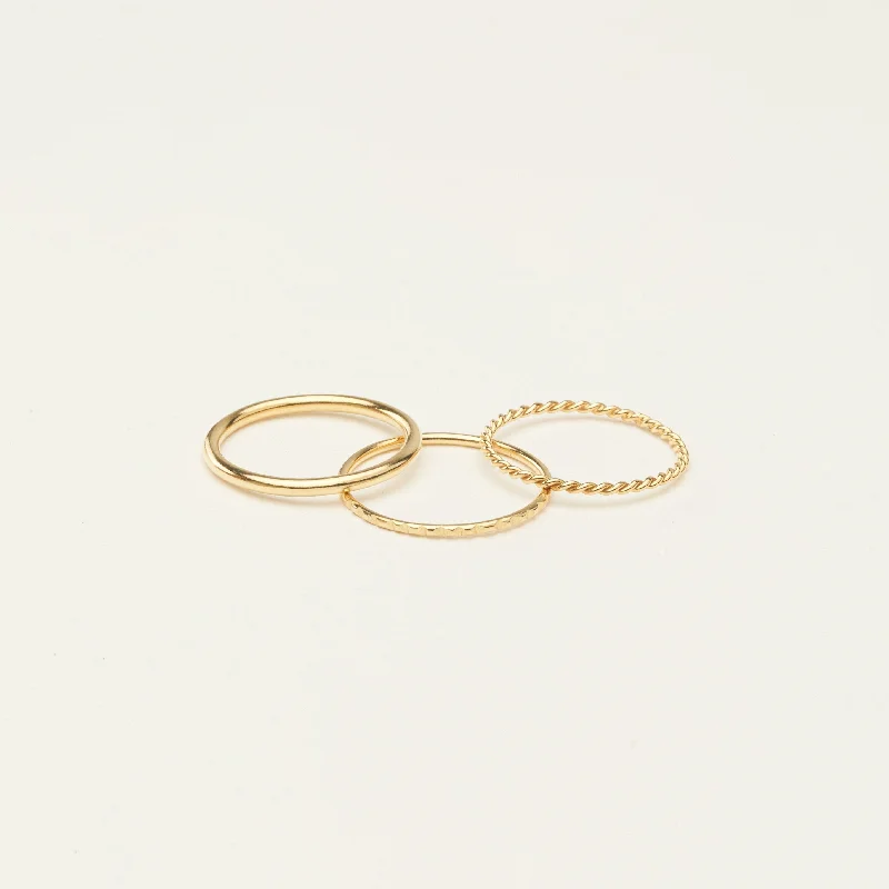 Thin Stacking Rings Set