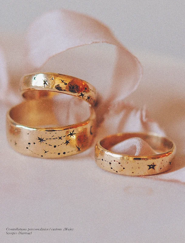 Narrow Written in the Stars Ring