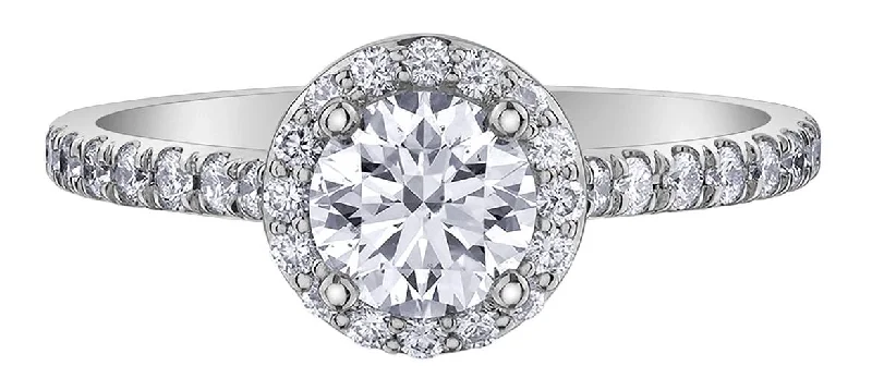 White Gold Canadian Diamond Engagement Ring.