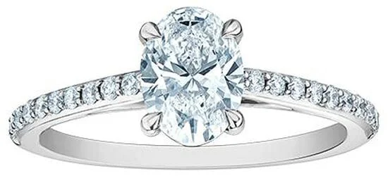 White Gold Lab-Grown Diamond Engagement Ring.