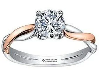 White Gold Canadian Diamond Engagement Ring.