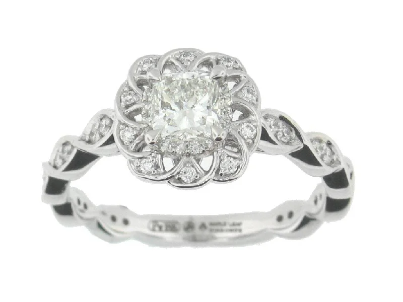 White Gold Canadian Diamond Engagement Ring.