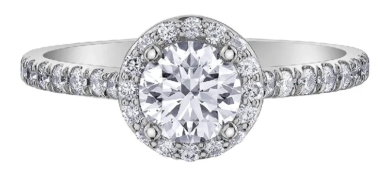 White Gold Canadian Diamond Engagement Ring.