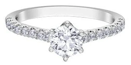 White Gold Canadian Diamond Engagement Ring.