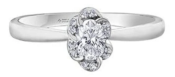 White Gold Canadian Diamond Engagement Ring.