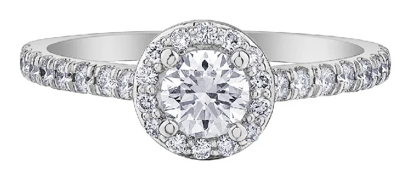 White Gold Canadian Diamond, Diamond Engagement Ring.