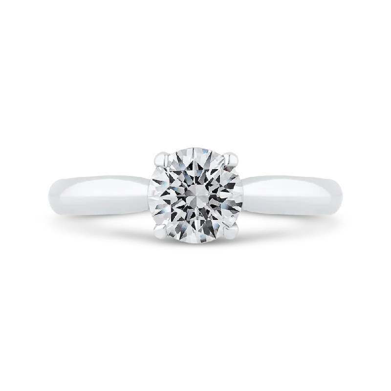 14K White Gold Diamond Engagement Ring (Semi-Mount)