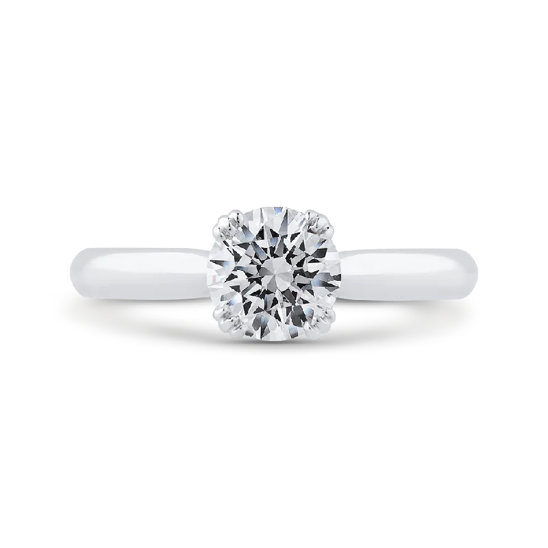 14K White Gold Diamond Engagement Ring (Semi-Mount)