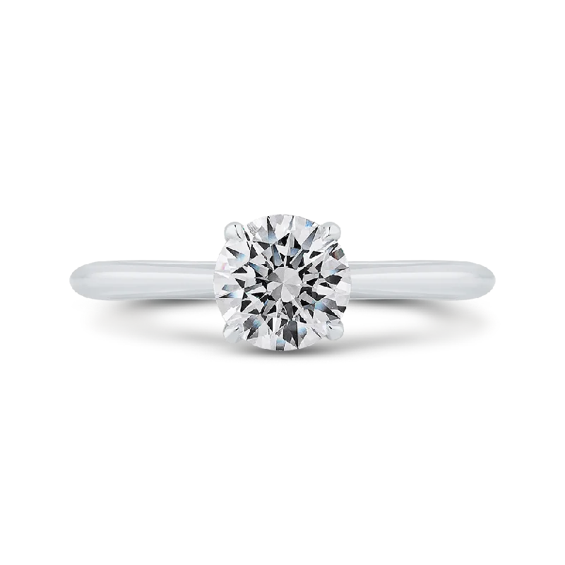 14K White Gold Solitaire Engagement Ring (Semi-Mount)