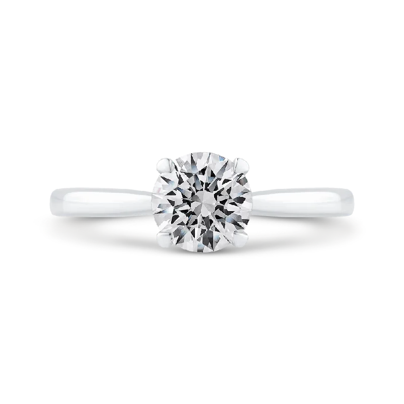 14K White Gold Solitaire Engagement Ring (Semi-Mount)