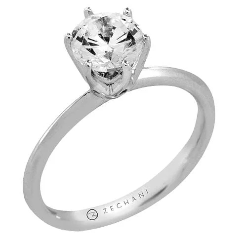 White Gold Solitaire Engagement Ring. Featuring A Signature Created Lab Grown Center Diamond.