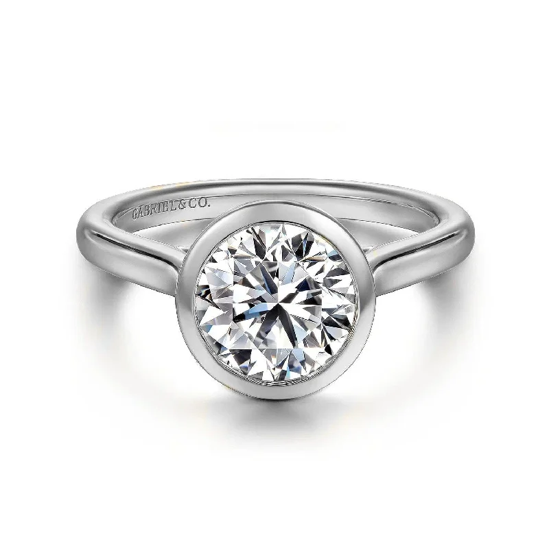 White Gold Solitaire Engagement Ring. Featuring A Signature Created Lab Grown Center Diamond.