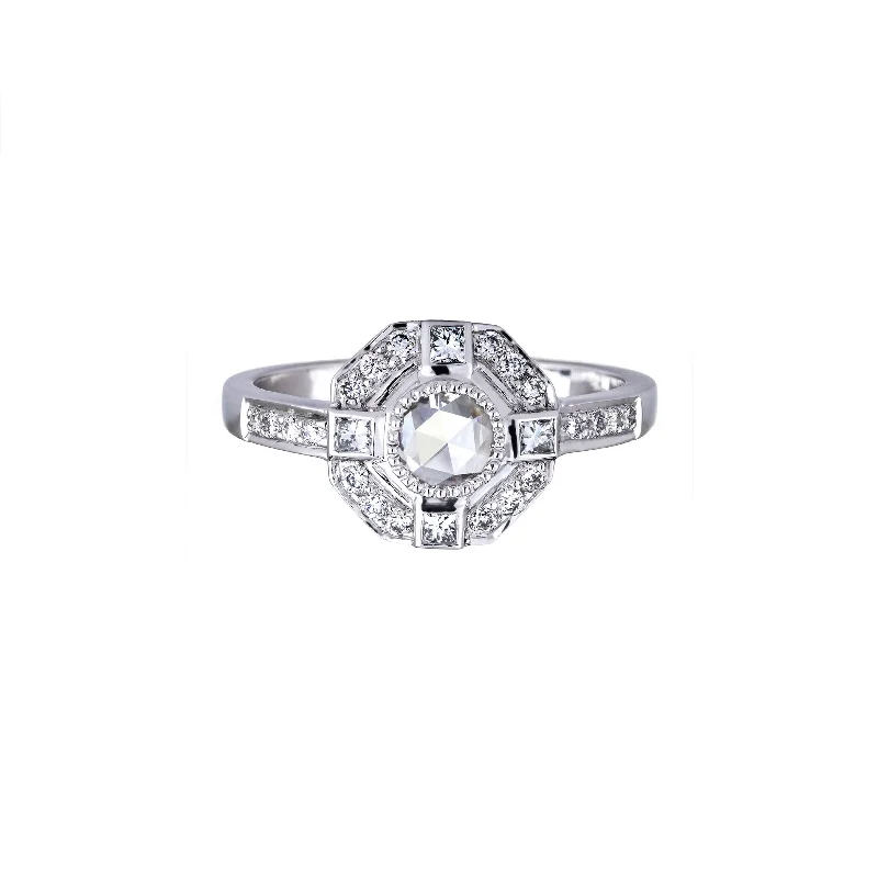 Moderne Diamond Ring - White Gold