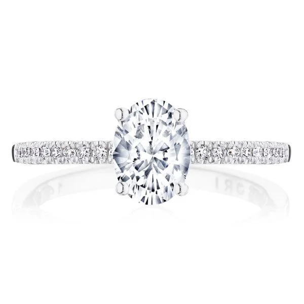 Tacori Oval 14K White Gold Solitaire Engagement Ring P104OV7X5FW