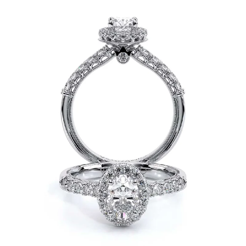 Verragio 14K White Gold Oval Center Engagement Ring Renaissance-944OV