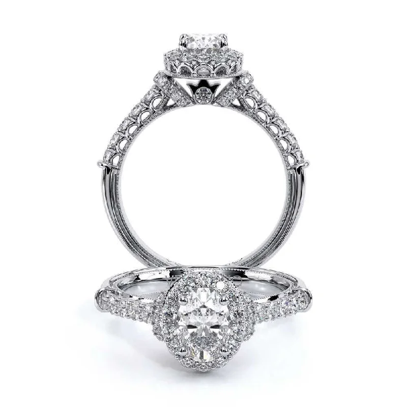 Verragio 14K White Gold Oval Center Diamond Engagement Ring Renaissance-908OV