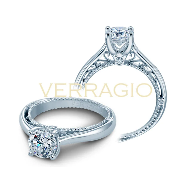 Verragio 18K White Gold Solitaire Engagement Ring VENETIAN-5047RD-1