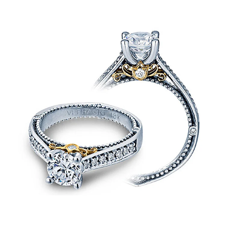 Verragio 18K White Gold Two Tone Engagement Ring VENETIAN-5044